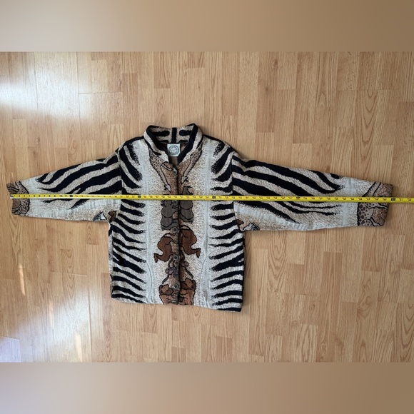 VTG Sugar Street Weavers Tapestry Jacket One Size GrannyCore CottageCore USA 90s - Picture 3 of 7